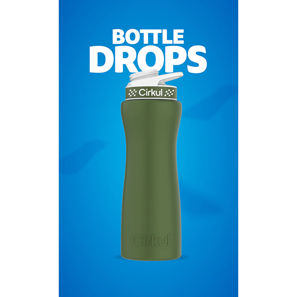 Limited Edition: 22oz. Matte Dark Green Stainless Steel Bottle & Lid